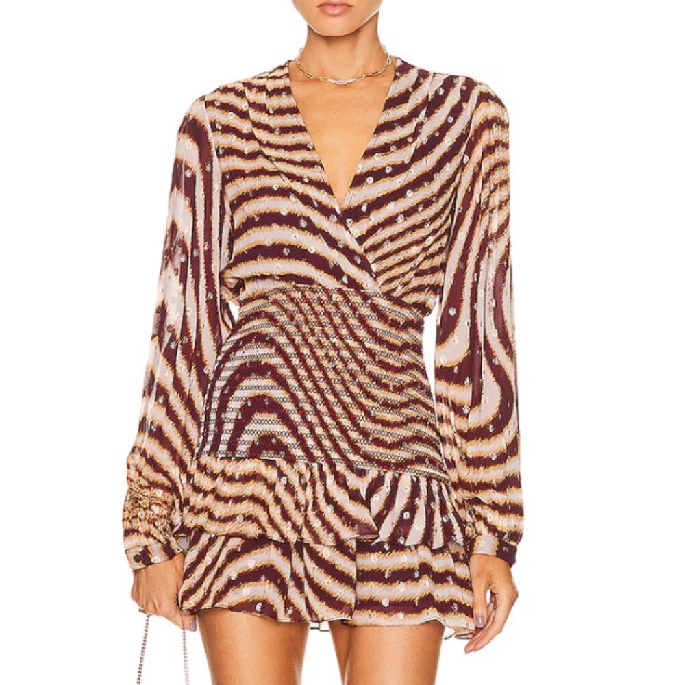 NWT - ROCOCO SAND FAUVE LONG SLEEVE MINI DRESS